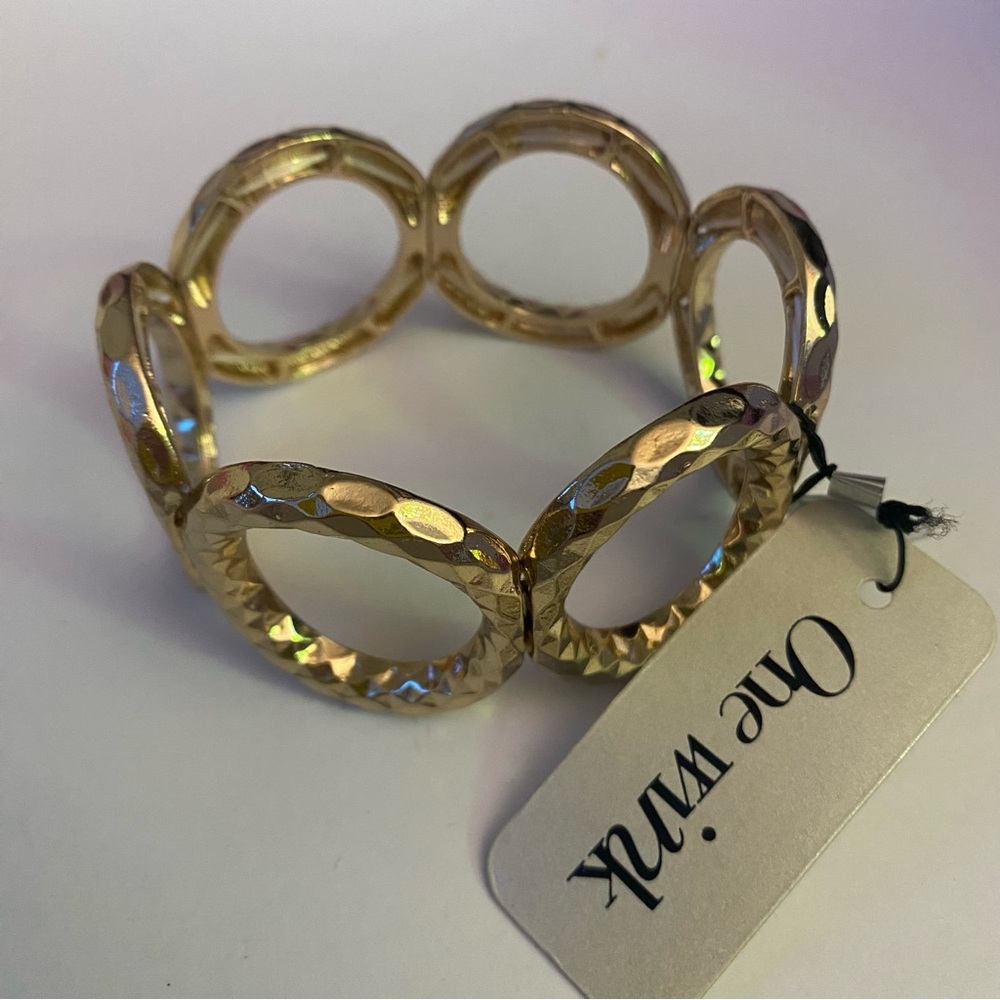 Gold Tone Bracelet by One Wink NWT